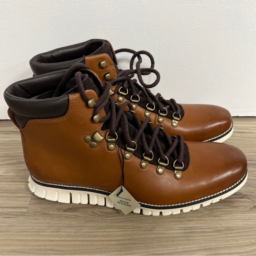 Cole Haan Zerogrand British Tan Hiker Water Resistant Boot C35595 NWOB - Picture 1 of 5